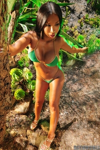 Monique in green bikini