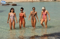Bikini babes at a tropical Island