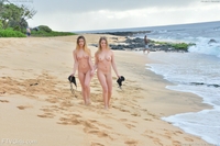 Nicole & Veronica Beachside Nudes
