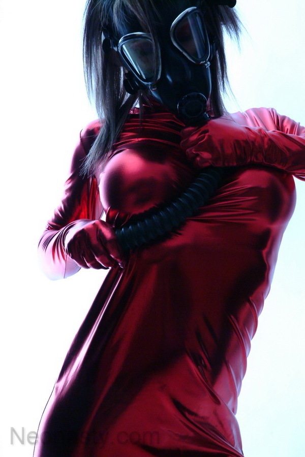 Black boots and a gas mask