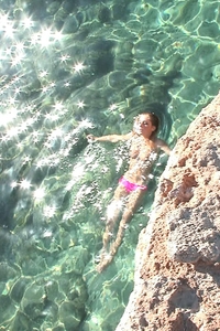 Tindra in pink bikini