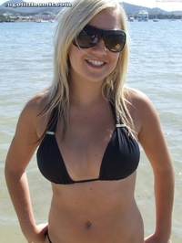 Lauren topless on the beach