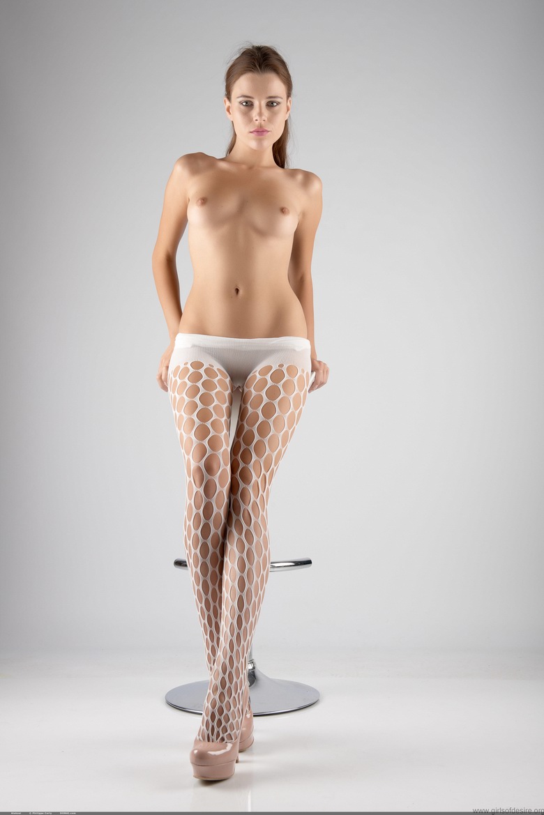 Young Alesksei in white fishnets