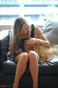 Alisha And Her Lucky Dog