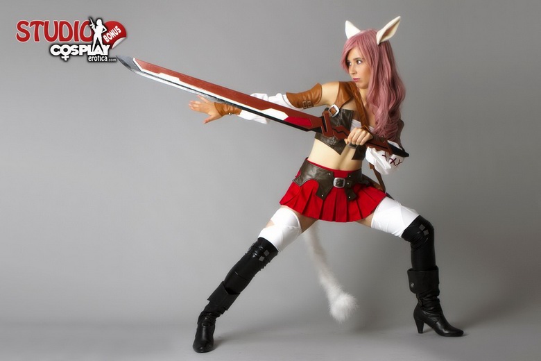 Stacy Cosplaying Lightning