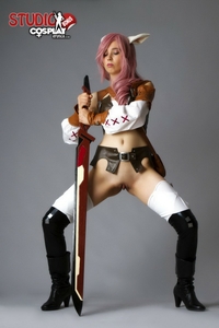 Stacy Cosplaying Lightning