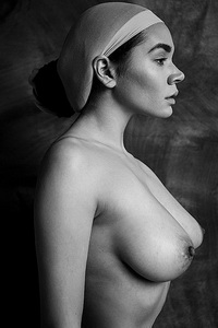 L. Shima is Naked in Black and White